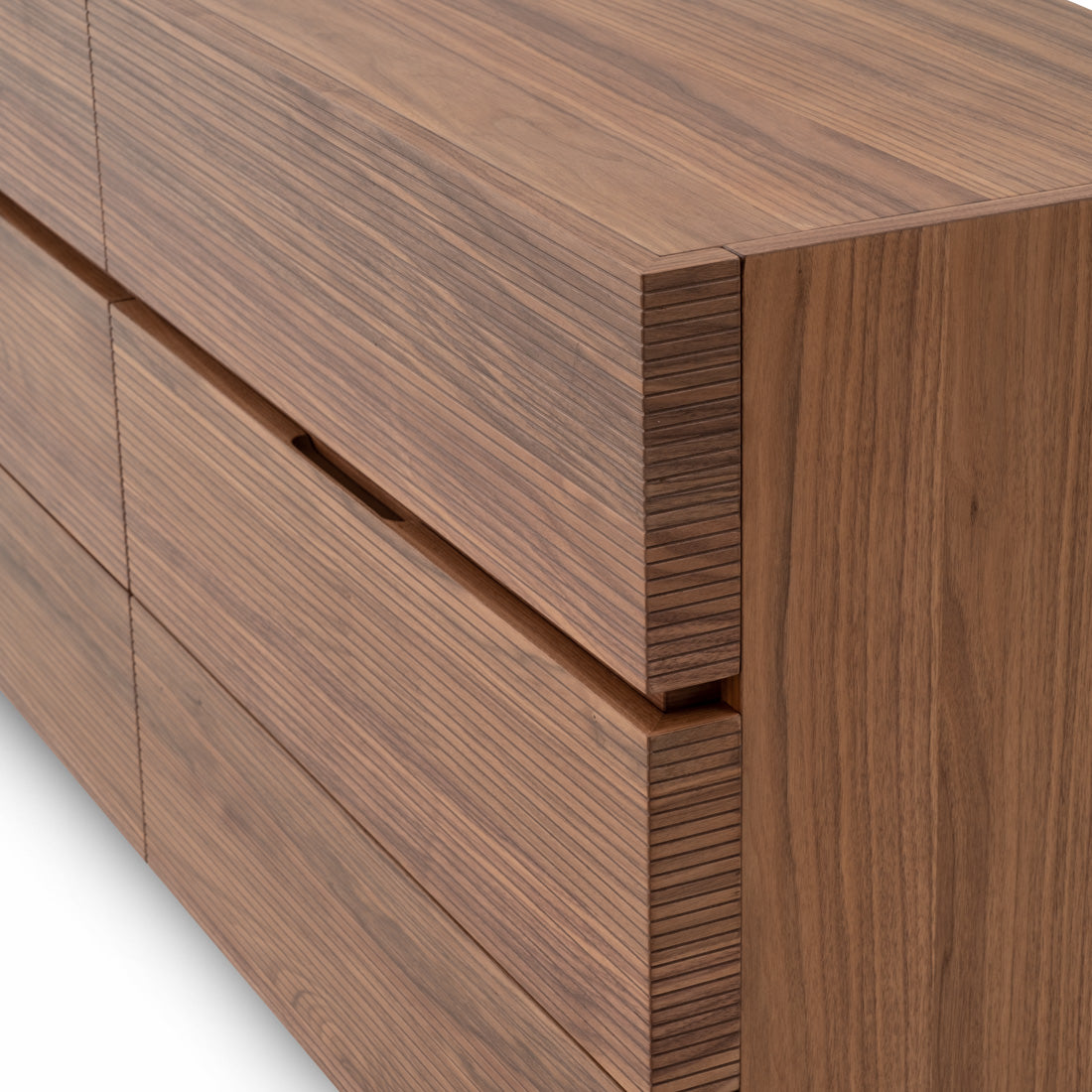 Eckhart 6-Drawer Dresser Dark Brown