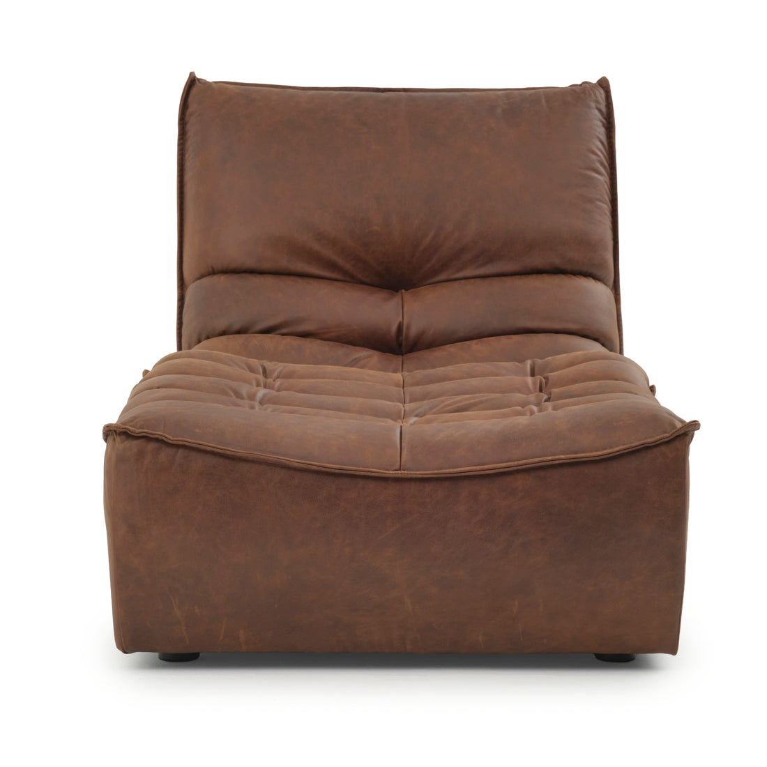 Nesto Modular Armless Chaise Dark Brown