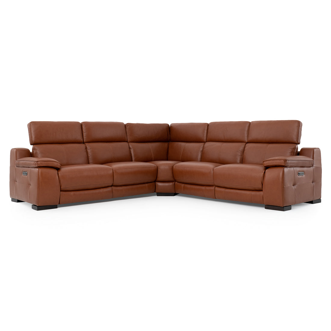 Nova Reclining Sectional Sofa Cognac