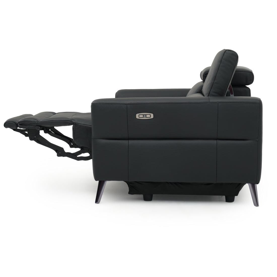 Westlyn Leather Reclining Loveseat Black