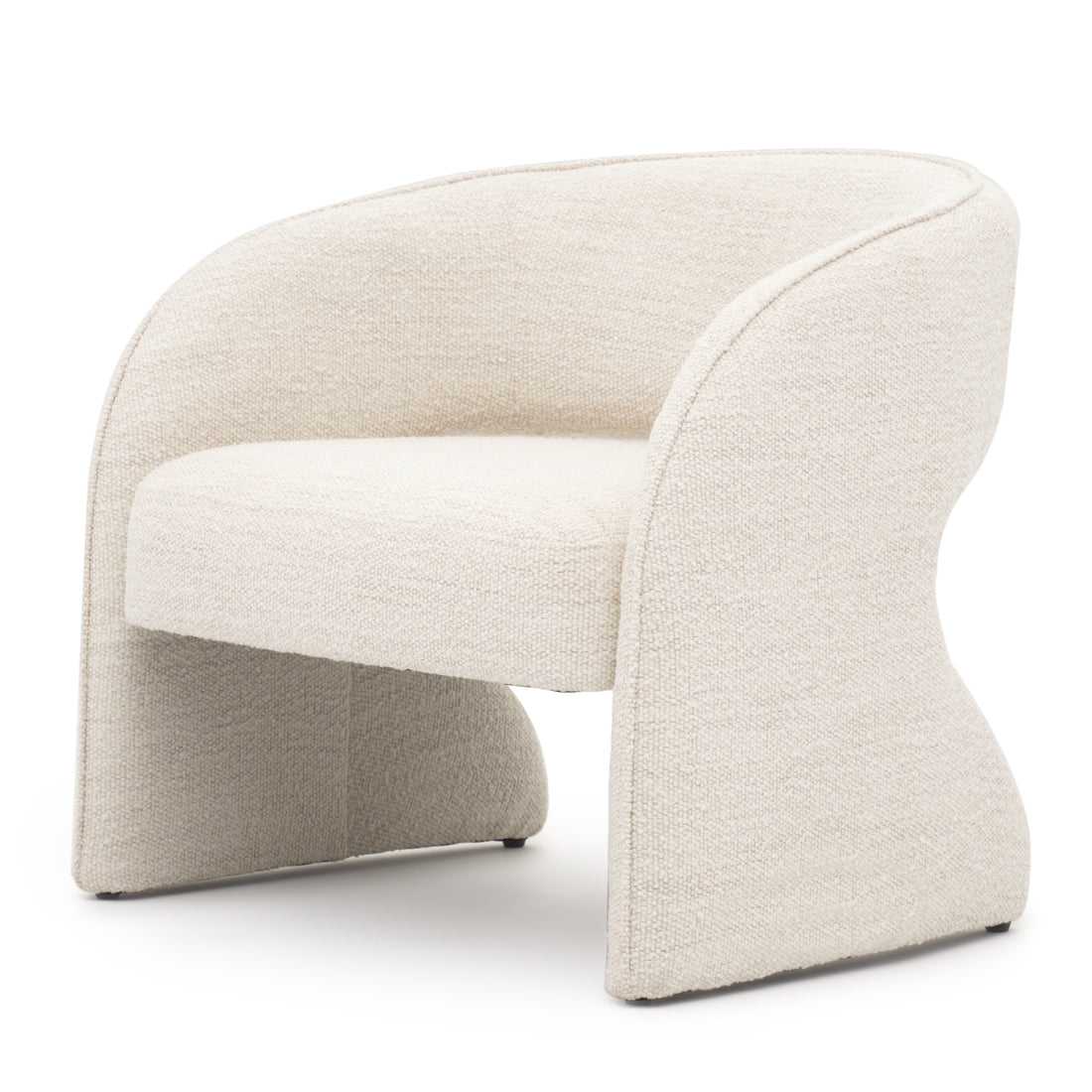 Elvea Fabric Accent Chair Off White