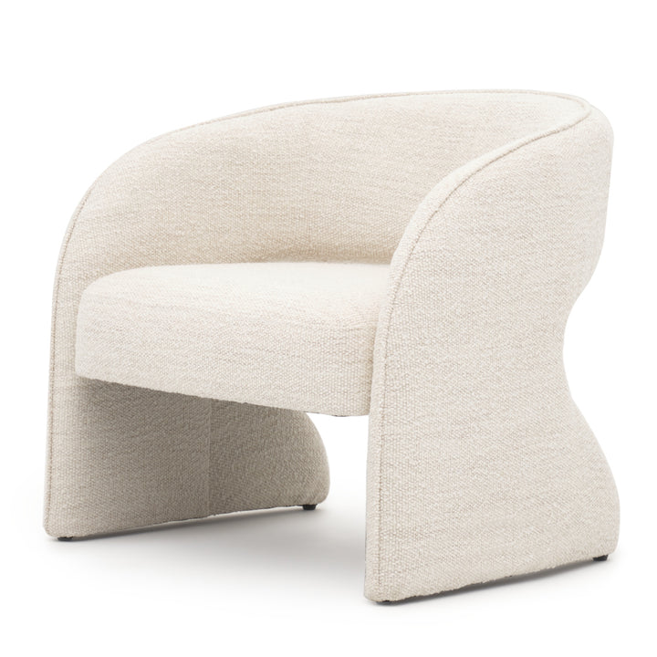 Elvea Fabric Accent Chair Off White