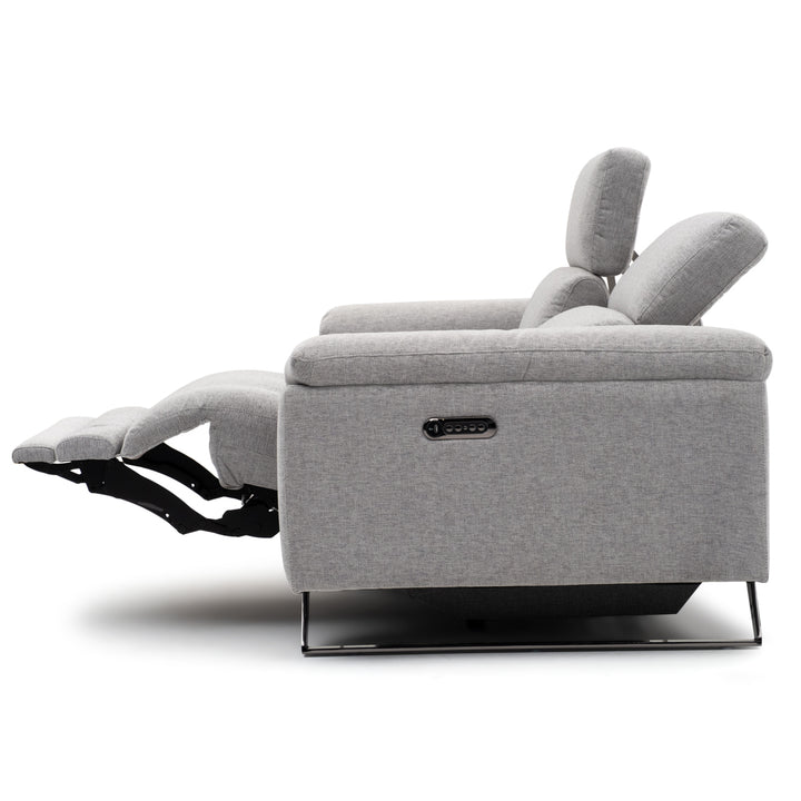Warren Fabric Reclining Sofa Light Grey