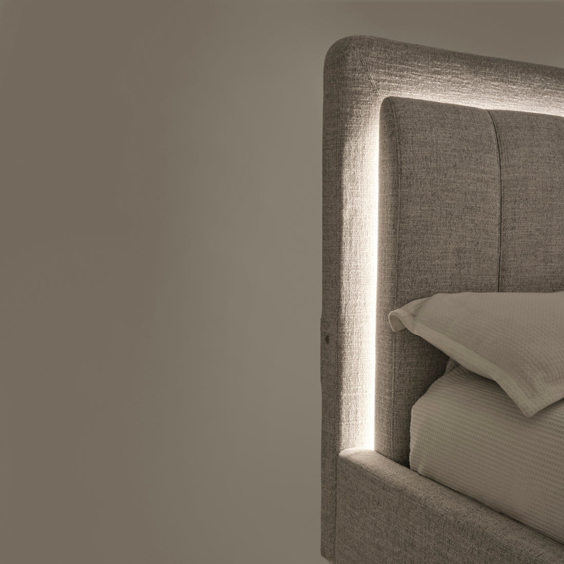 Elisha Fabric Queen Bed Light Grey