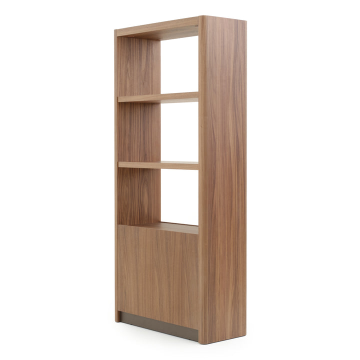 Enza Wood Bookcase Dark Brown
