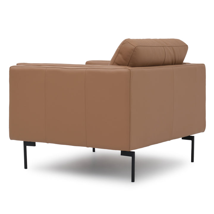 Everly Leather Accent Chair Cognac