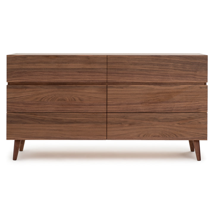 Eckhart 6-Drawer Dresser Dark Brown