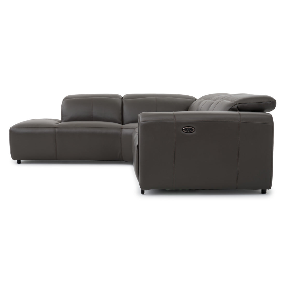 Wilnoir Reclining Sectional Sofa Dark Grey