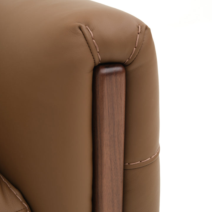 Embra Leather Reclining Loveseat Dark Brown
