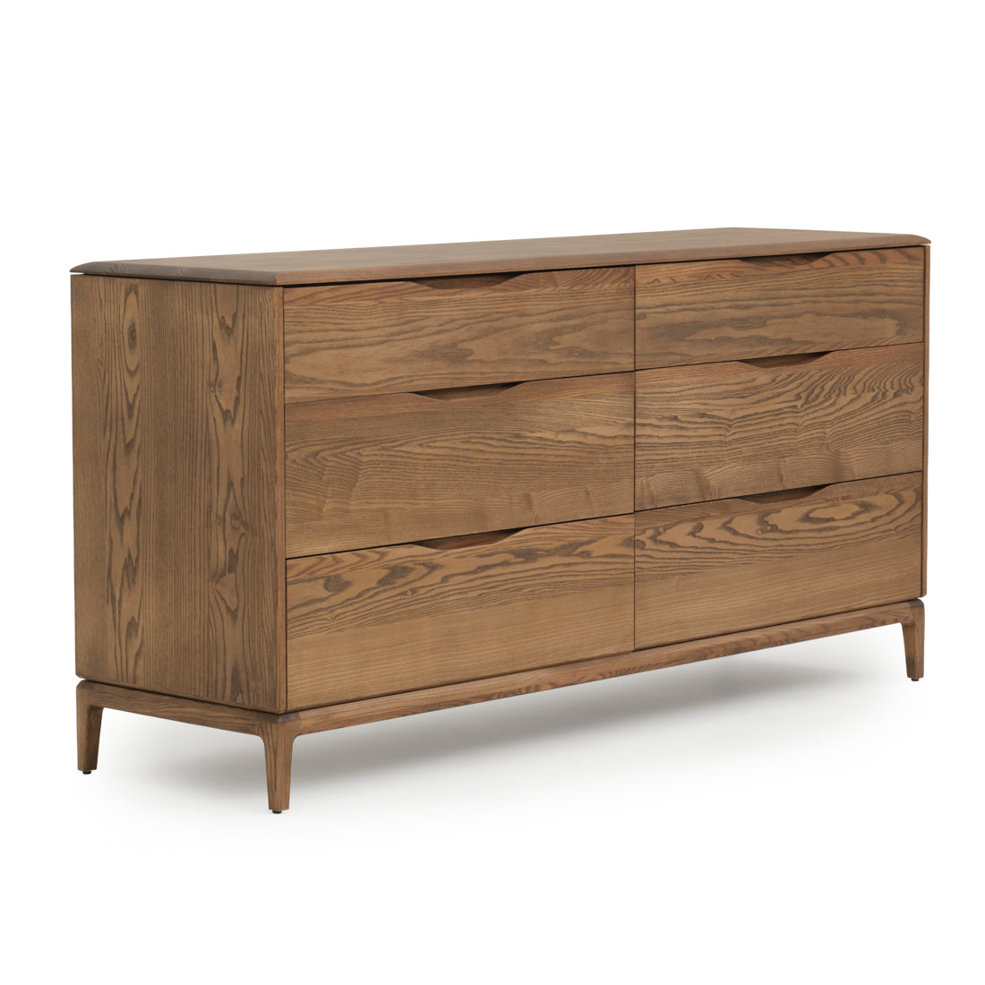 Nicolette 6-Drawer Dresser Dark Brown