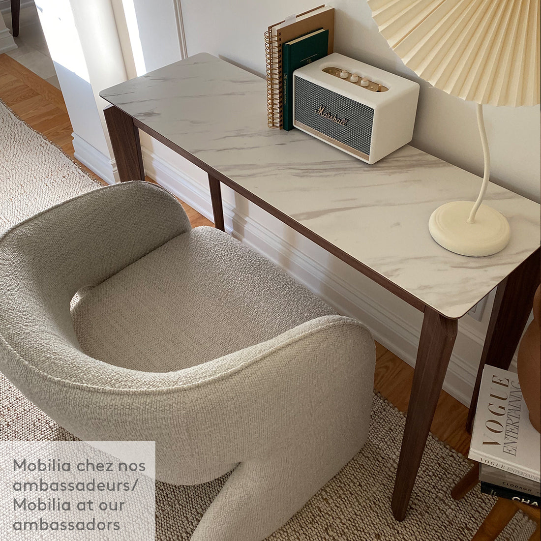 Elvea Fabric Accent Chair Off White