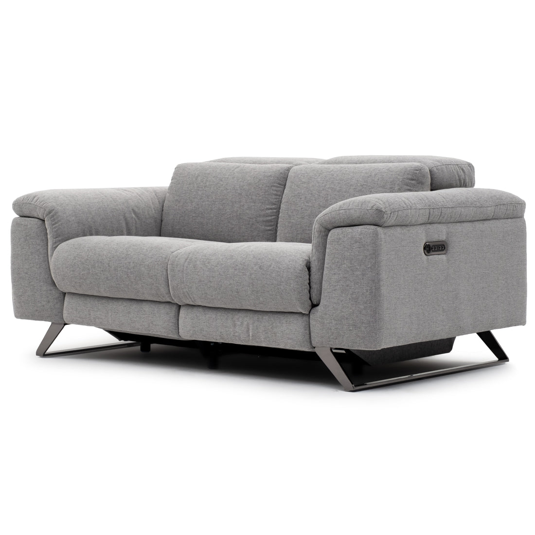 Warren Fabric Reclining Loveseat Light Grey