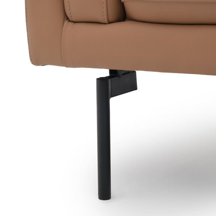 Everly Leather Accent Chair Cognac