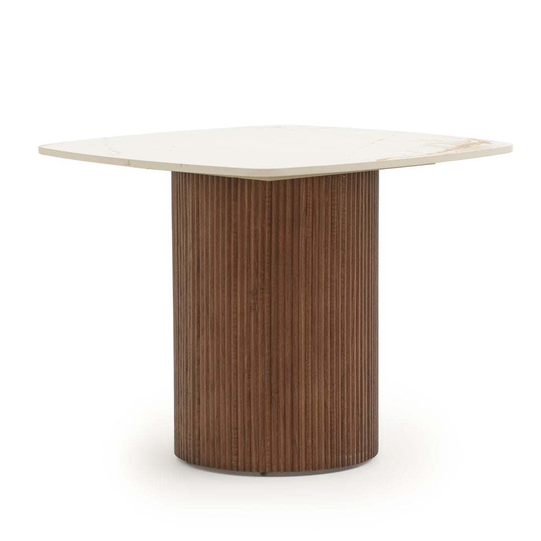 Esmeralda Ceramic End Table White