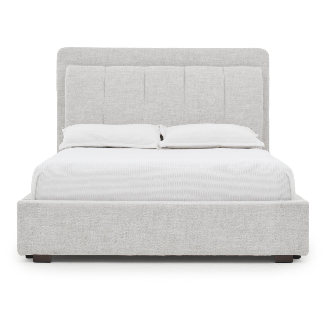 Elisha Fabric King Bed Light Grey