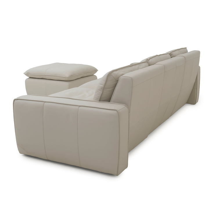 Nadyna Leather Modular Sofa Beige