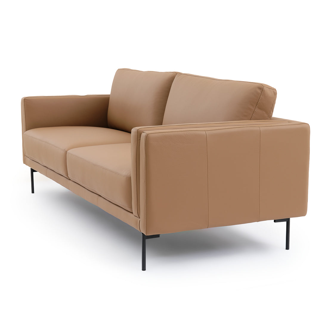 Everly Leather Sofa Cognac