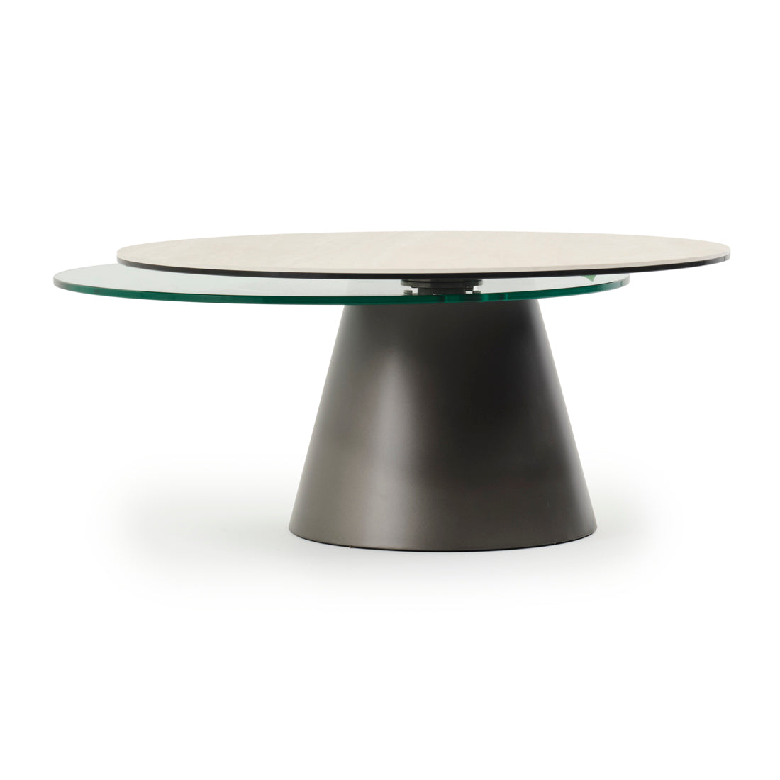 Navona Ceramic Coffee Table Light Brown