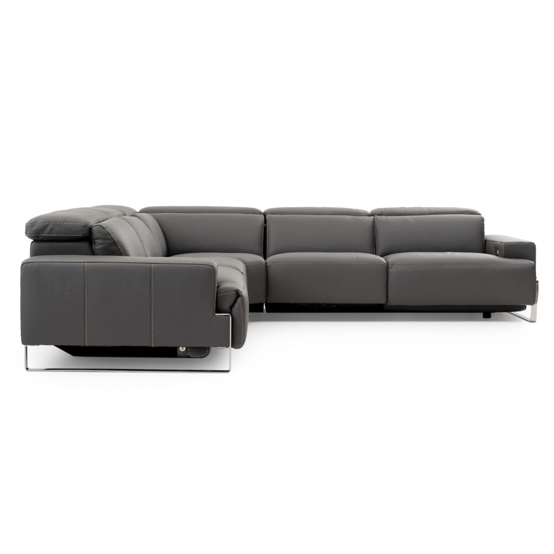 Warley Reclining Sectional Sofa Dark Grey