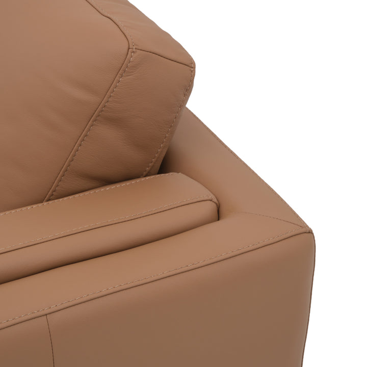 Everly Leather Accent Chair Cognac