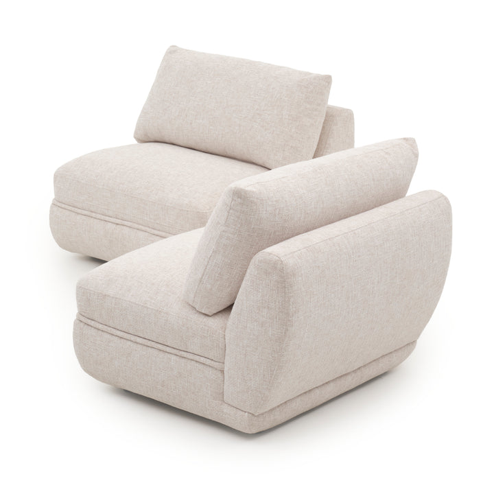 Esteli Fabric Modular Loveseat Beige