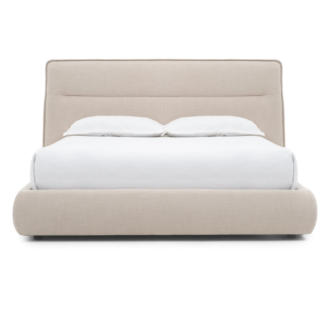 Nylan Fabric Queen Bed Beige