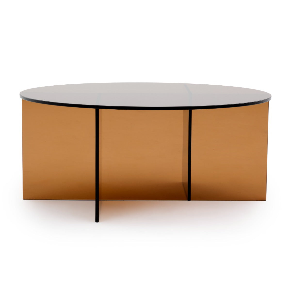 Eirata Glass Coffee Table Light Brown