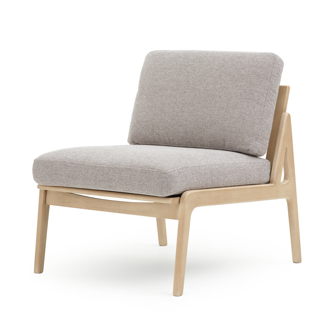 Nashik Fabric Accent Chair Light Grey