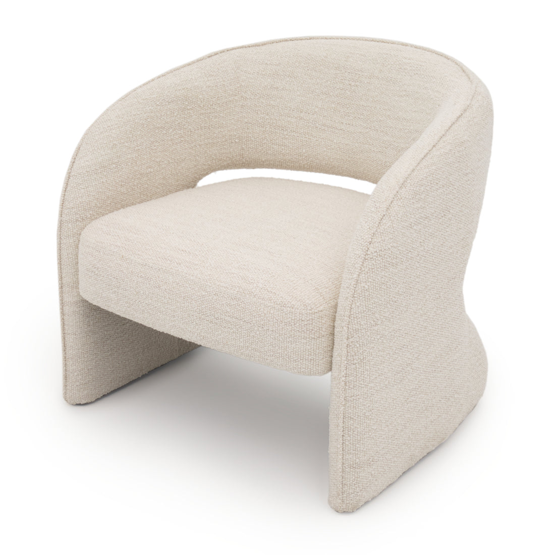 Elvea Fabric Accent Chair Off White