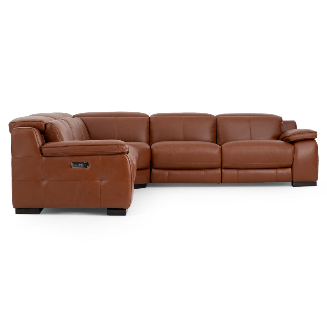 Nova Reclining Sectional Sofa Cognac