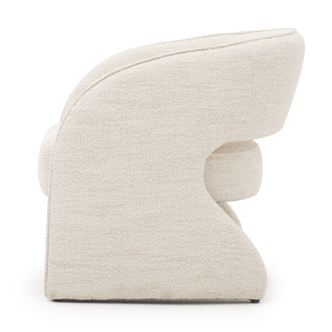 Elvea Fabric Accent Chair Off White