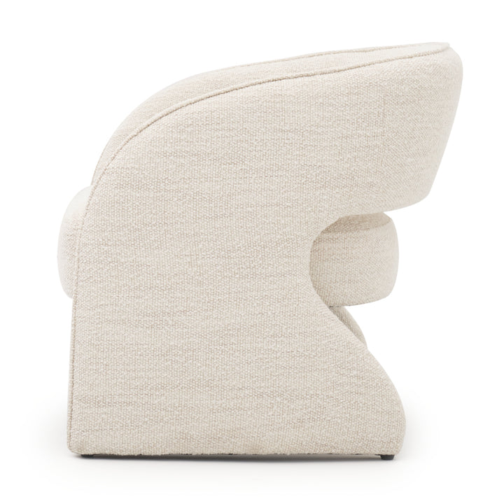 Elvea Fabric Accent Chair Off White