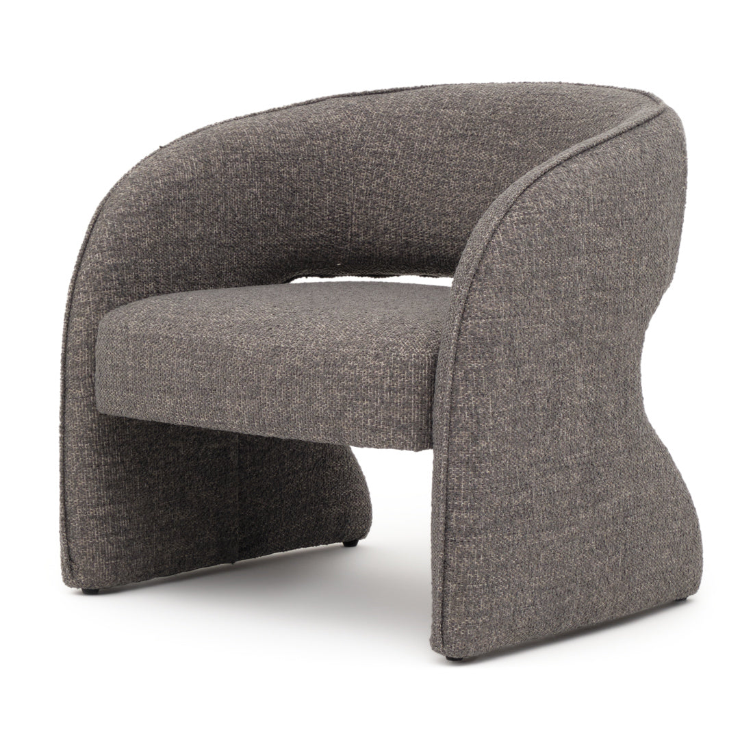 Elvea Fabric Accent Chair Dark Grey