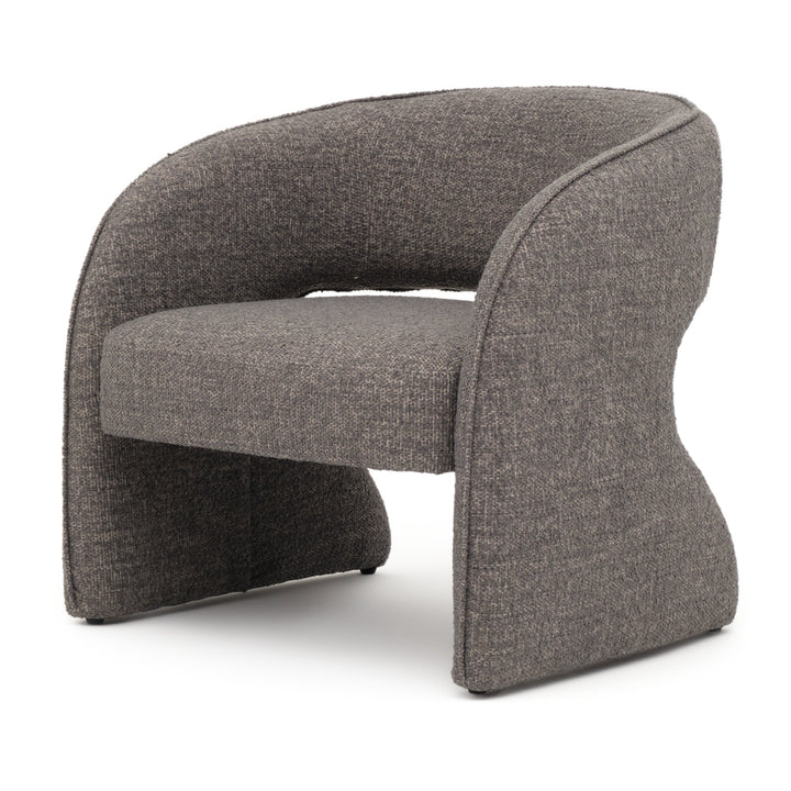 Elvea Fabric Accent Chair Dark Grey