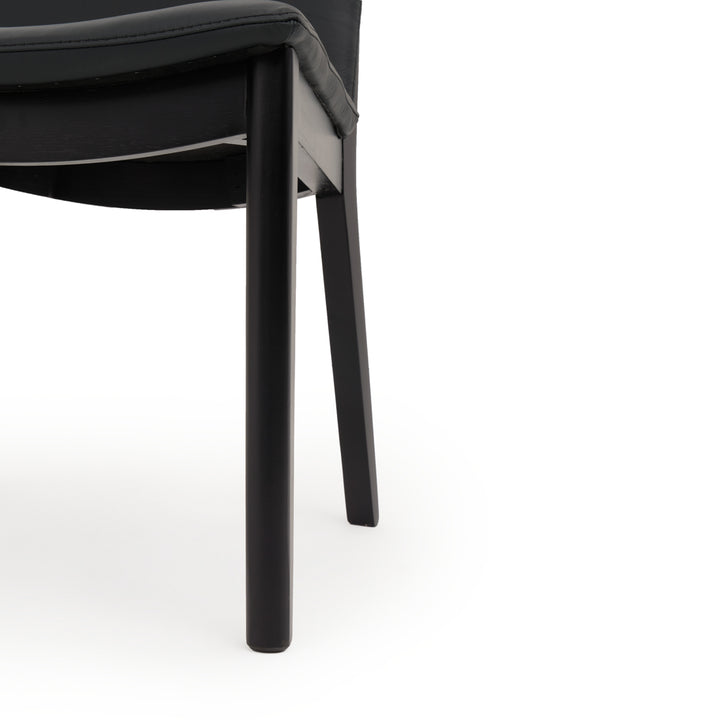 Emy Leather Chair Black