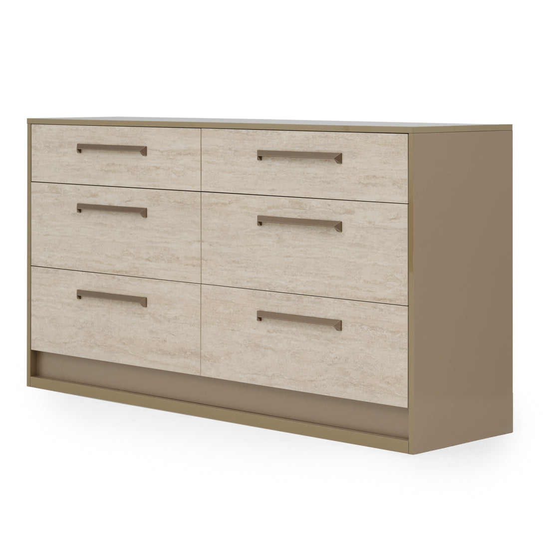 Nunzia 6-Drawer Dresser Beige