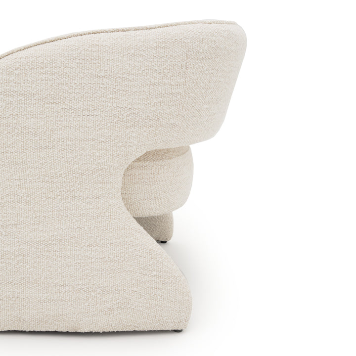 Elvea Fabric Accent Chair Off White