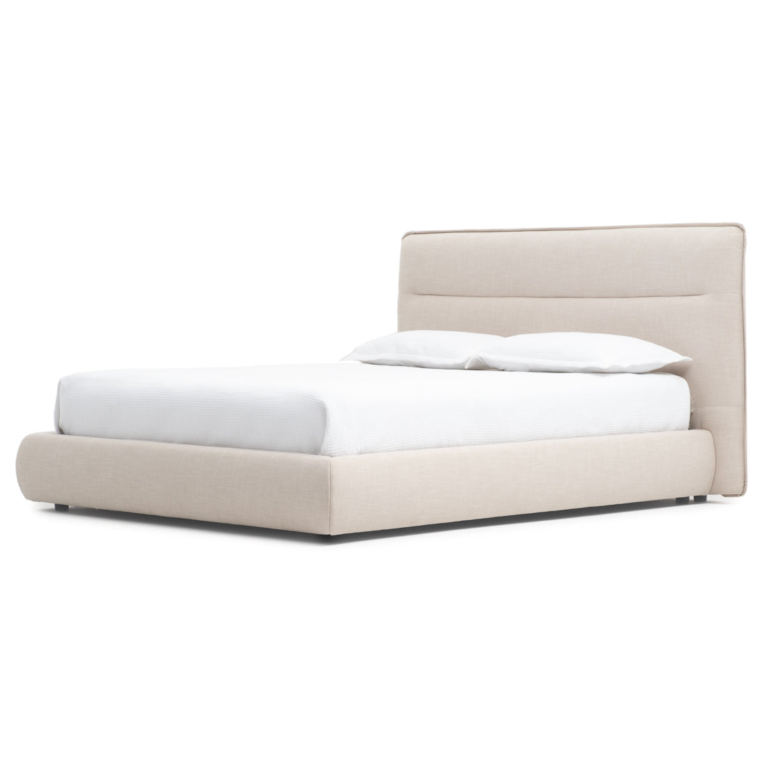 Nylan Fabric King Bed Beige