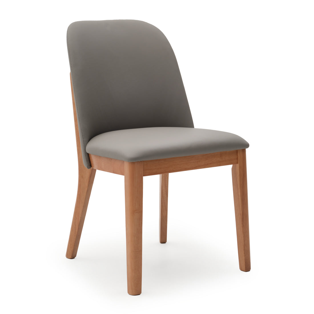 Evy Leather Chair Dark Grey