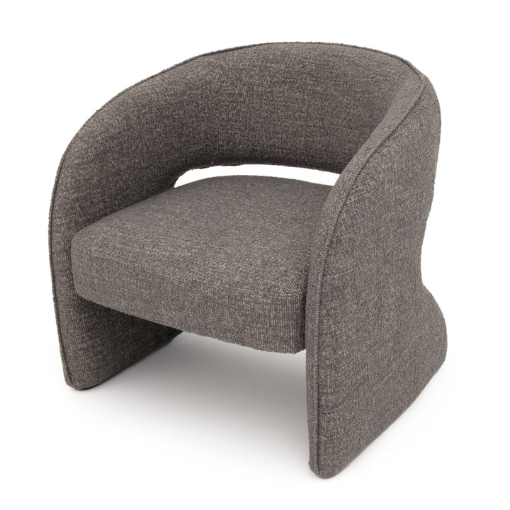 Elvea Fabric Accent Chair Dark Grey