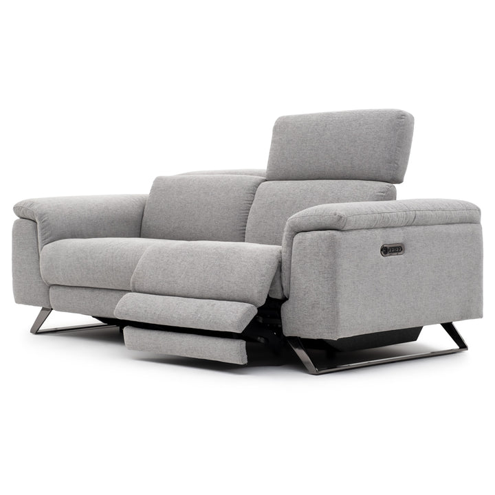 Warren Fabric Reclining Sofa Light Grey