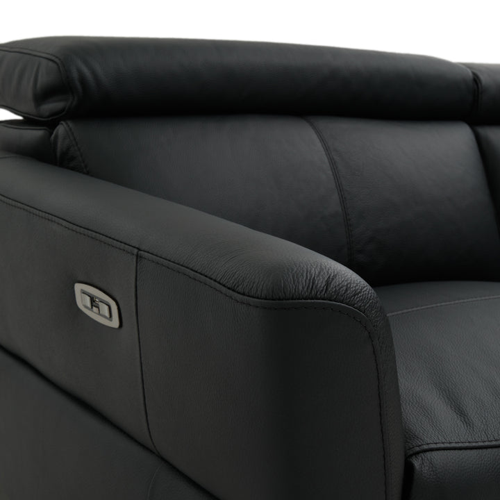 Westlyn Leather Reclining Loveseat Black