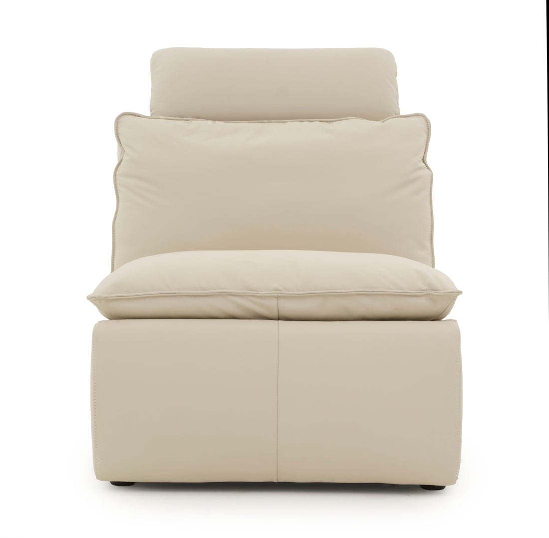 Nadyna Reclining Armless Chair Beige