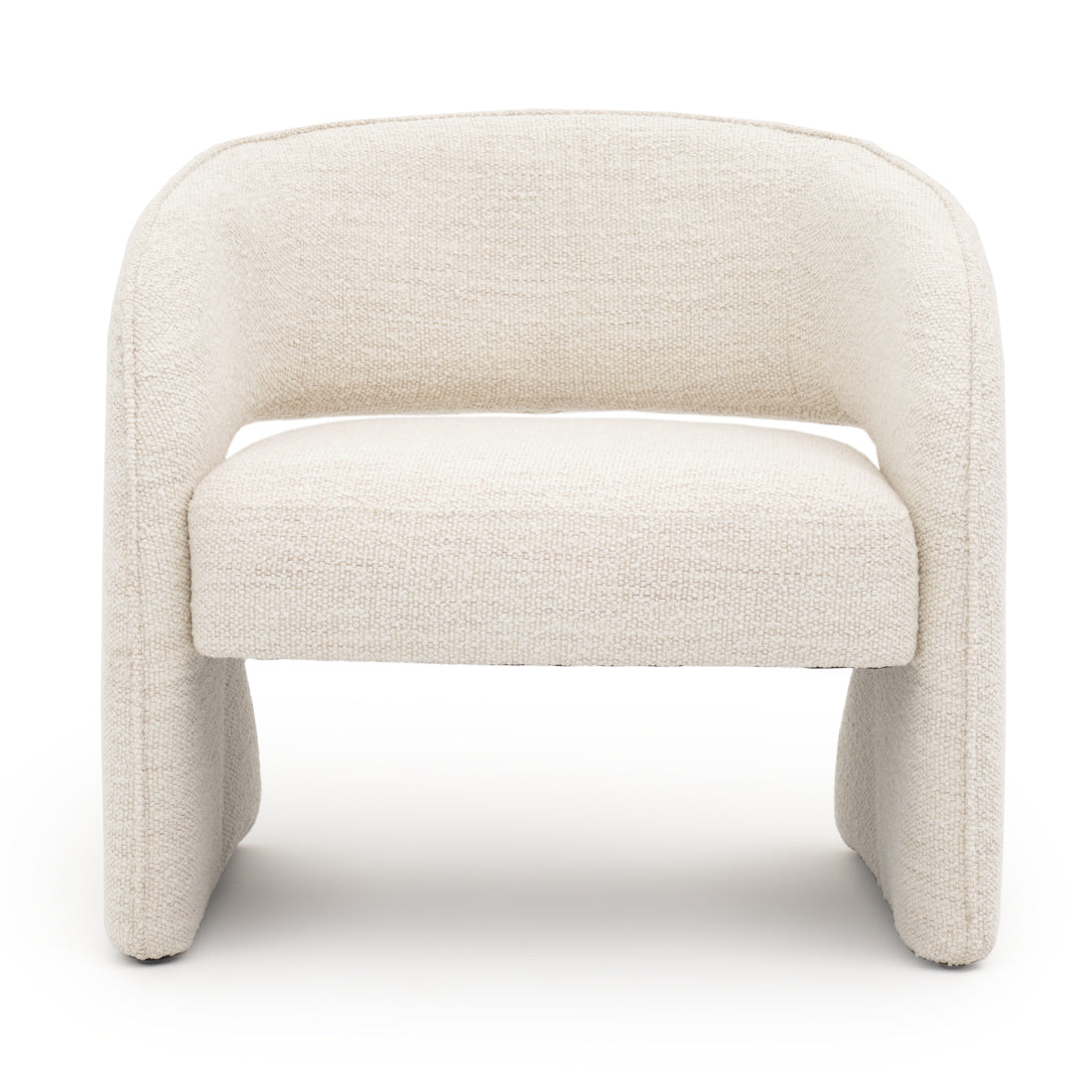 Elvea Fabric Accent Chair Off White