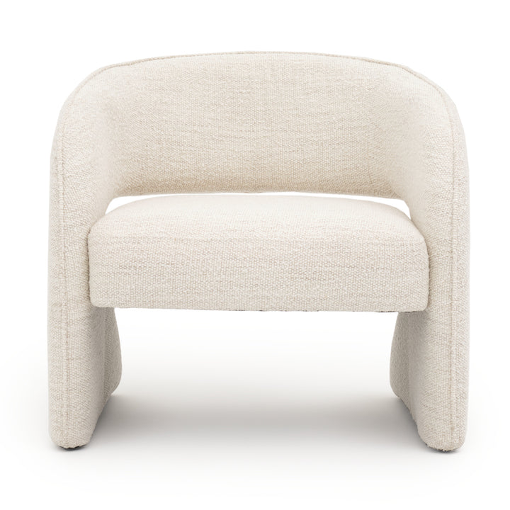 Elvea Fabric Accent Chair Off White