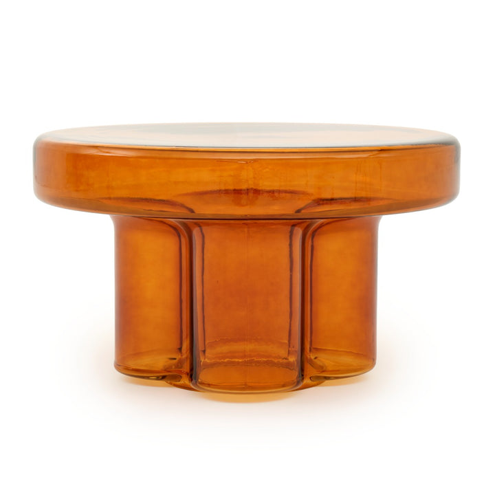 Eira Glass Coffee Table Light Brown