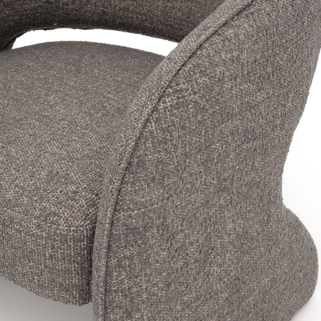 Elvea Fabric Accent Chair Dark Grey