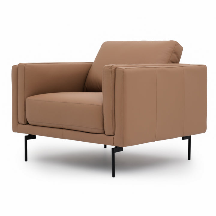 Everly Leather Accent Chair Cognac