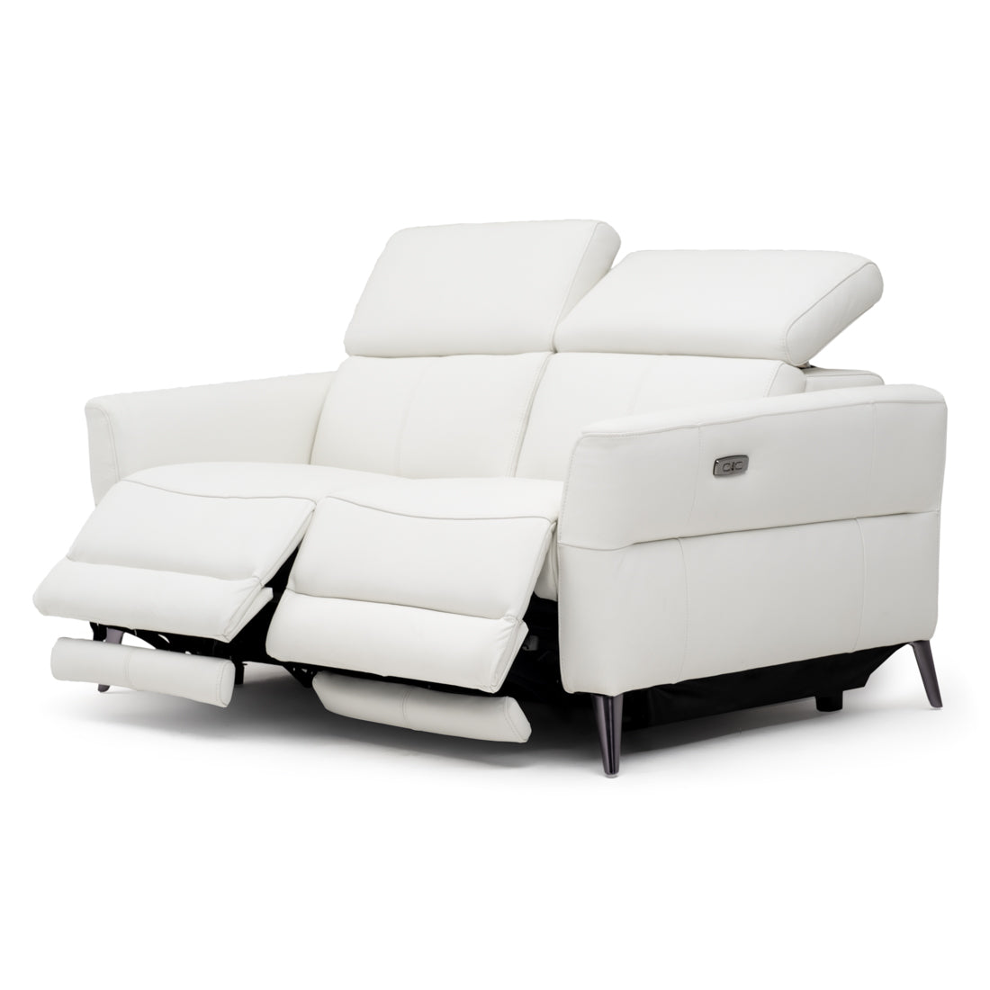 Westlyn Leather Reclining Loveseat White