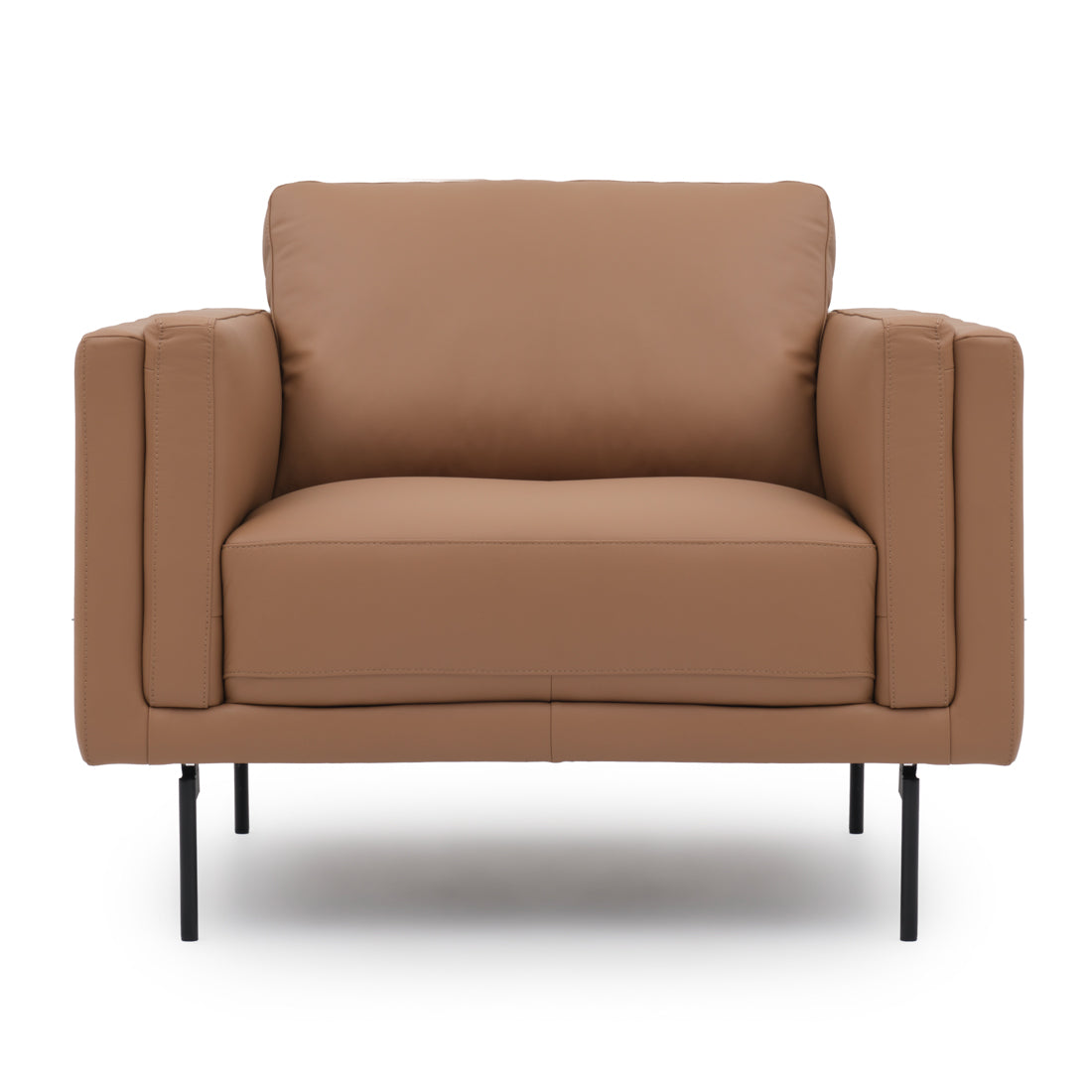 Everly Leather Accent Chair Cognac